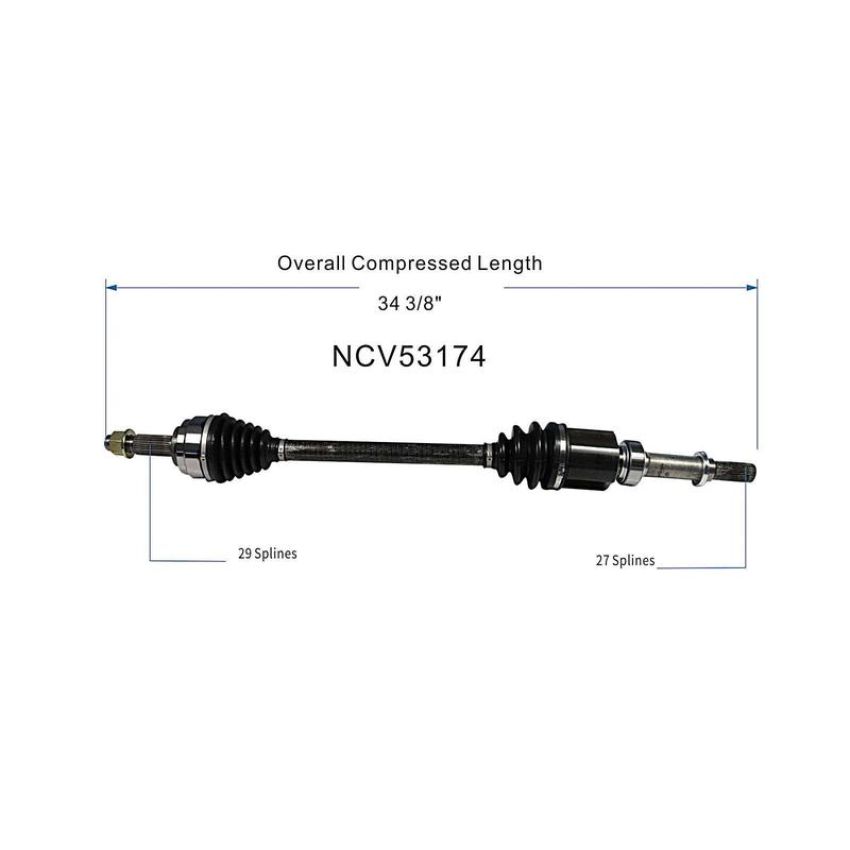 GSP NCV53174 13-17 Nissan LEAF CV Axle Assembly  - Front Right