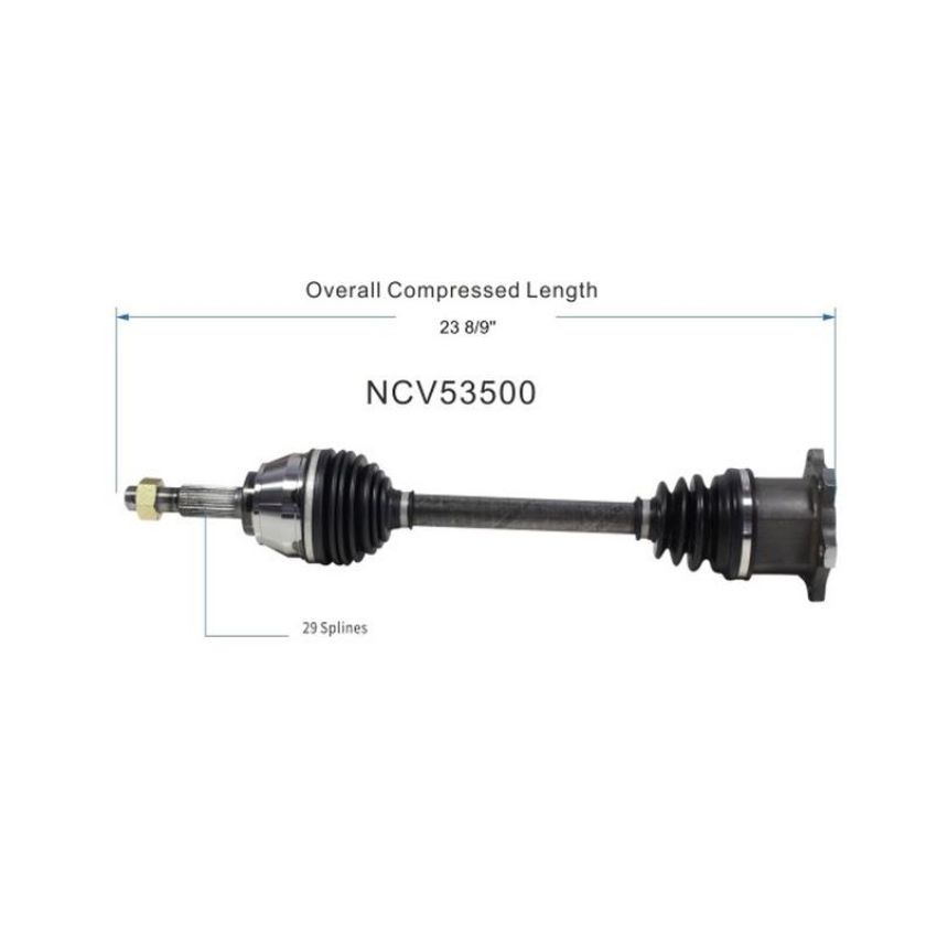 GSP NCV53500 INFINITI, Nissan CV Axle Assembly  - Rear Left