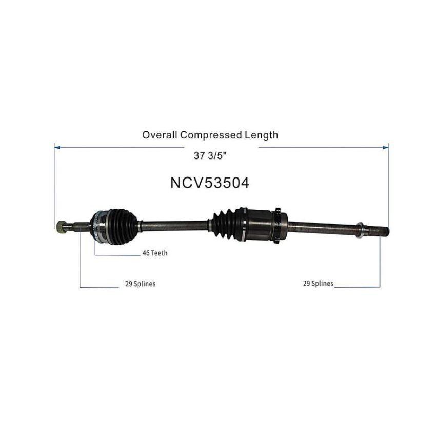 GSP NCV53504 92-94 Nissan Maxima SE CV Axle Assembly  - Front Right