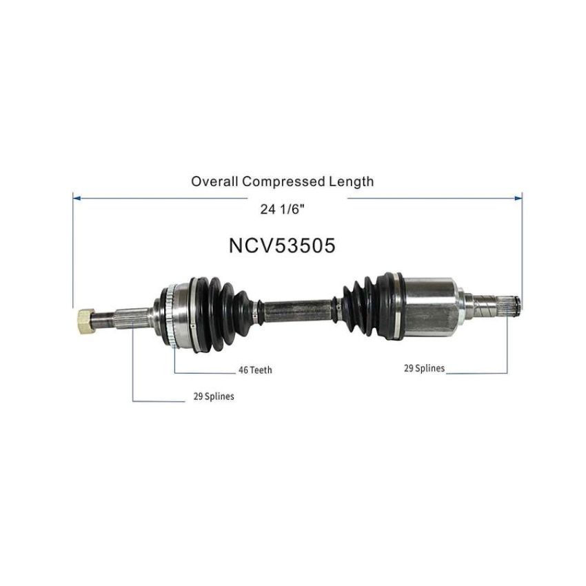 GSP NCV53505 92-94 Nissan Maxima SE CV Axle Assembly  - Front Left