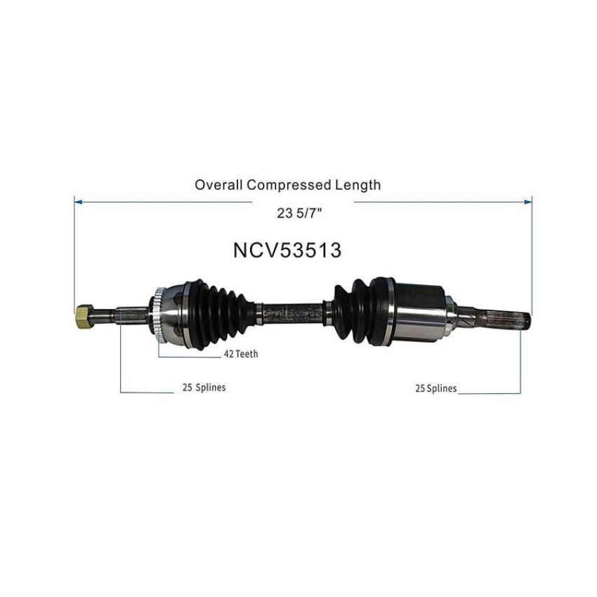 GSP NCV53513 Nissan (2.0) CV Axle Assembly  - Front Left