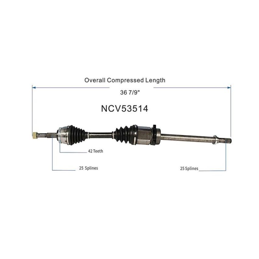 GSP NCV53514 Nissan (1.6) CV Axle Assembly  - Front Right