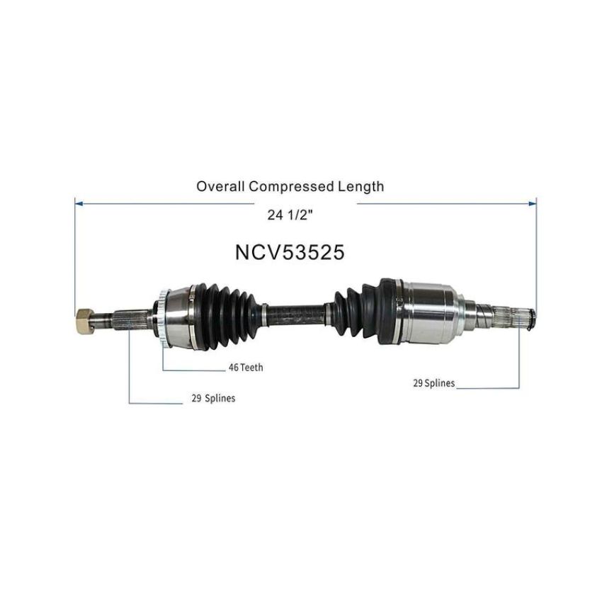 GSP NCV53525 92-94 Nissan Maxima SE CV Axle Assembly  - Front Left