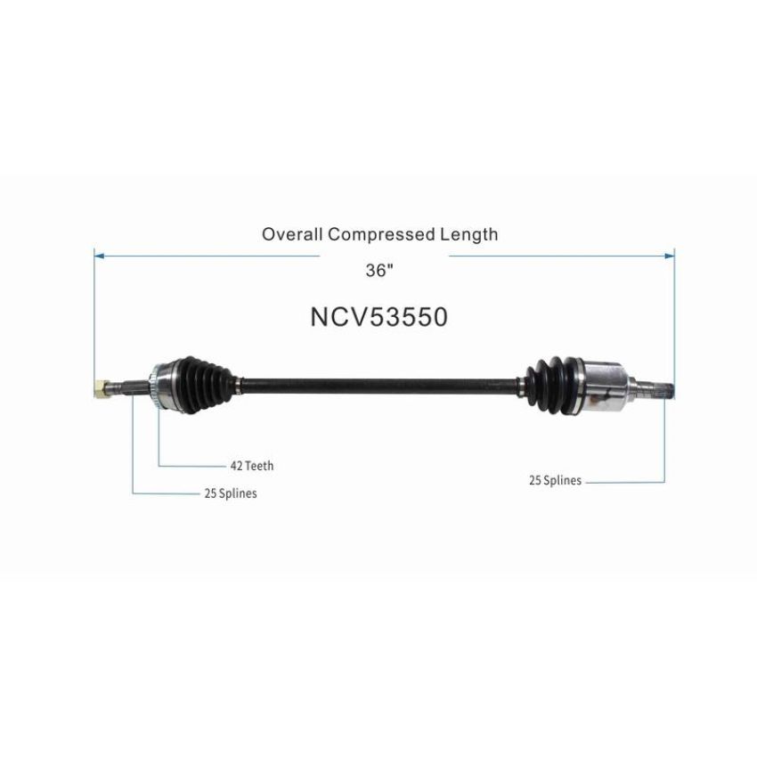 GSP NCV53550 Nissan (1.6) CV Axle Assembly  - Front Right