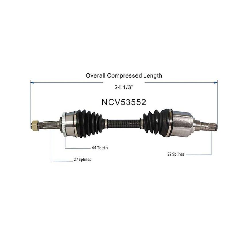 GSP NCV53552 Nissan (FWD) CV Axle Assembly  - Front Left
