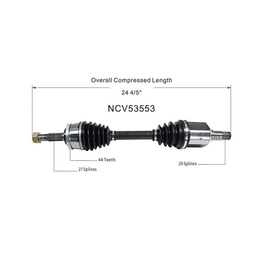GSP NCV53553 98-01 Nissan Altima CV Axle Assembly  - Front Left