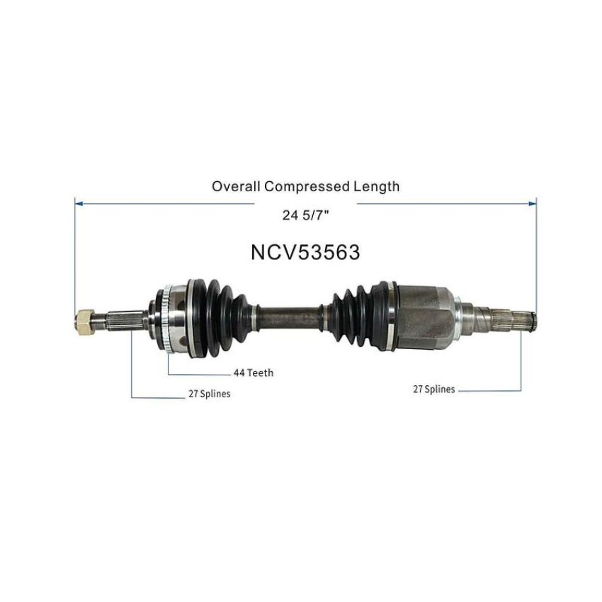 GSP NCV53563 89-92 Nissan Stanza CV Axle Assembly  - Front Left
