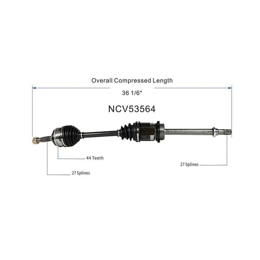 GSP NCV53564 89-92 Nissan Stanza CV Axle Assembly  - Front Right