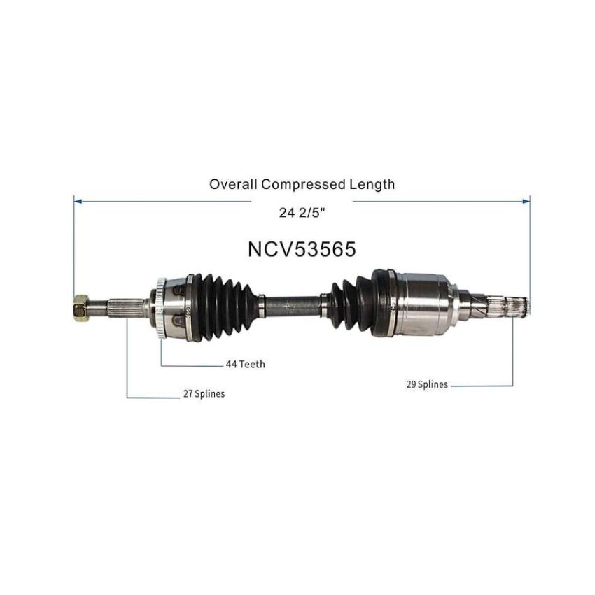 GSP NCV53565 93-94 Nissan Altima CV Axle Assembly  - Front Left