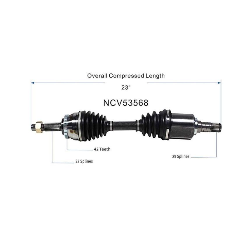 GSP NCV53568 02-06 Nissan Sentra (2.5) CV Axle Assembly  - Front Left