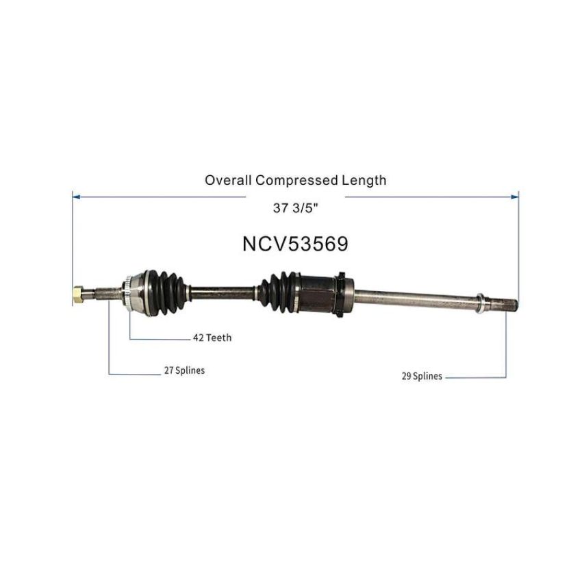 GSP NCV53569 02-06 Nissan Sentra (2.5) CV Axle Assembly  - Front Right