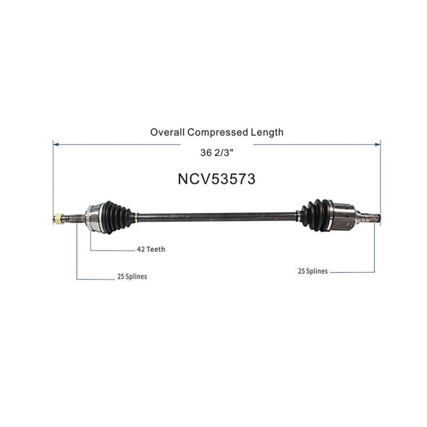 GSP NCV53573 00-06 Nissan Sentra (1.8) CV Axle Assembly  - Front Right