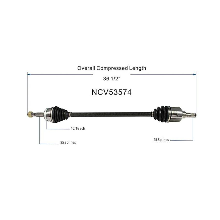 GSP NCV53574 00-06 Nissan Sentra (1.8) CV Axle Assembly  - Front Right