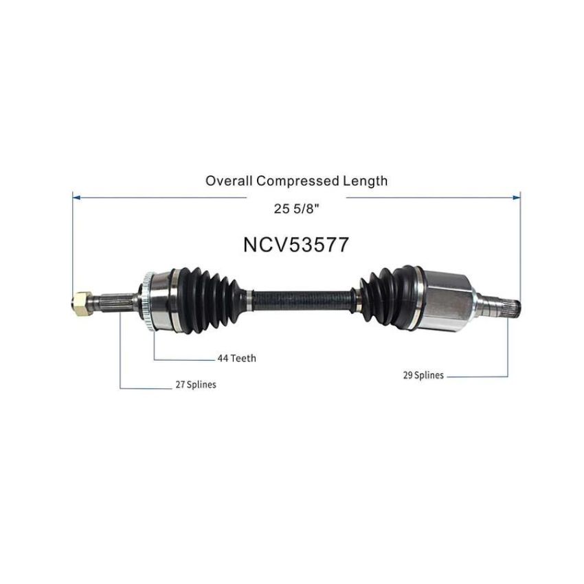 GSP NCV53577 02-06 Nissan Altima (2.5) CV Axle Assembly  - Front Left