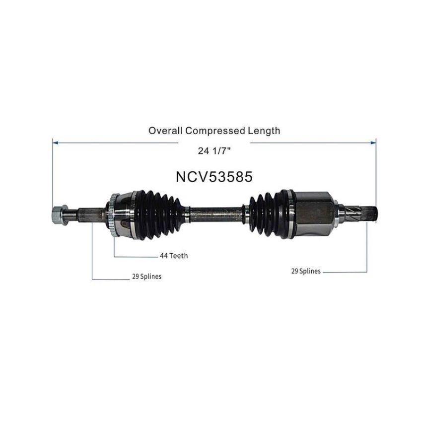 GSP NCV53585 02-03 Nissan Maxima CV Axle Assembly  - Front Left