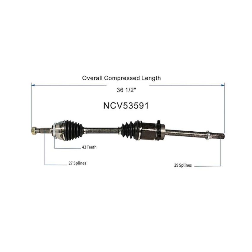 GSP NCV53591 02-06 Nissan Sentra (2.5) CV Axle Assembly  - Front Right