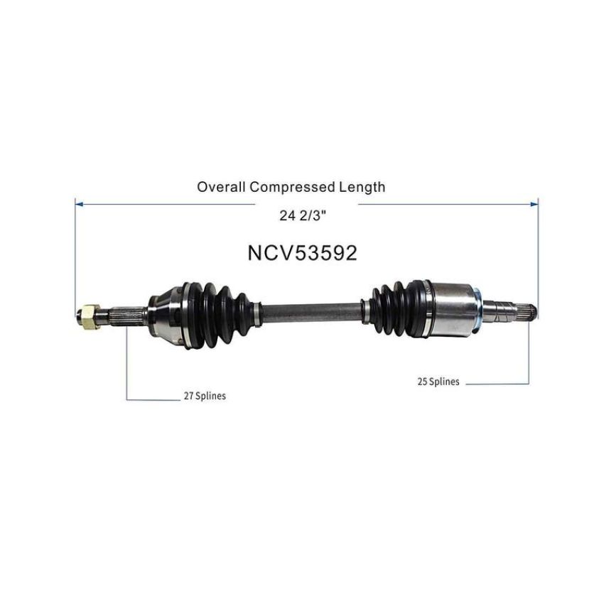 GSP NCV53592 INFINITI CV Axle Assembly  - Front Right