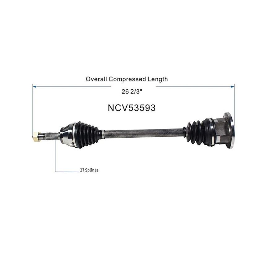 GSP NCV53593 03-08 INFINITI FX45 CV Axle Assembly  - Front Left