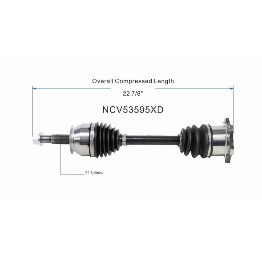 GSP NCV53595XD INFINITI, Nissan CV Axle Assembly  - Front
