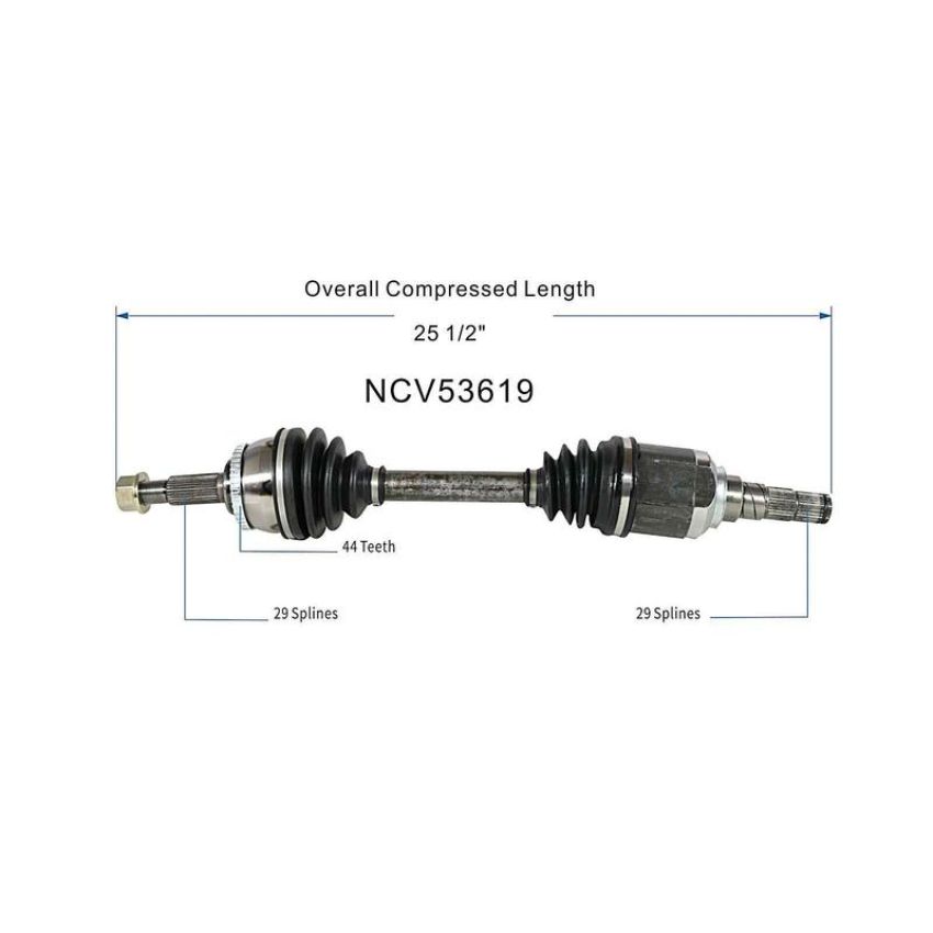 GSP NCV53619 2001 Nissan Maxima CV Axle Assembly  - Front Left