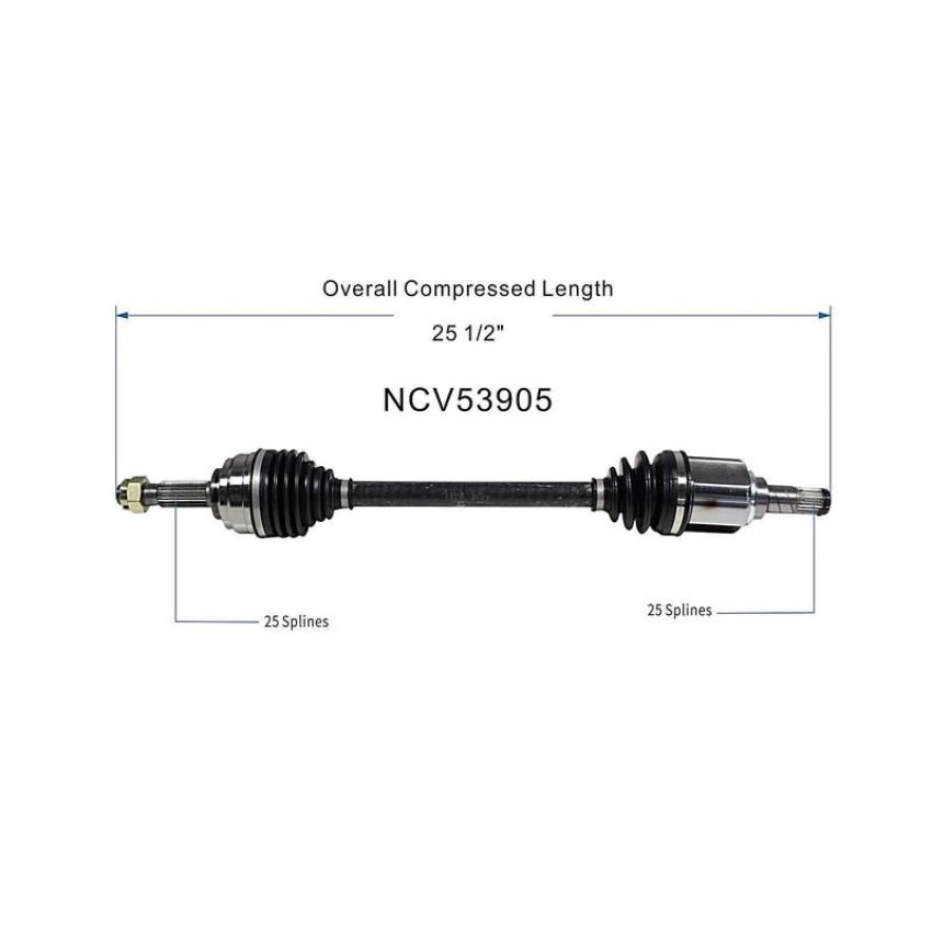 GSP NCV53905 07-12 Nissan Versa CV Axle Assembly  - Front Left