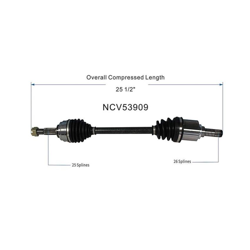 GSP NCV53909 Nissan CV Axle Assembly  - Front Left