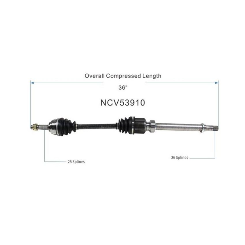 GSP NCV53910 Nissan (1.8) CV Axle Assembly  - Front Right