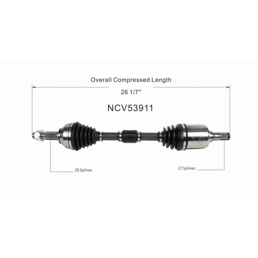 GSP NCV53911 Nissan (Coupe - 2.5 - FWD) CV Axle Assembly  - Front Left
