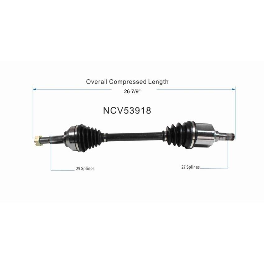 GSP NCV53918 07-12 Nissan Sentra CV Axle Assembly  - Front Left