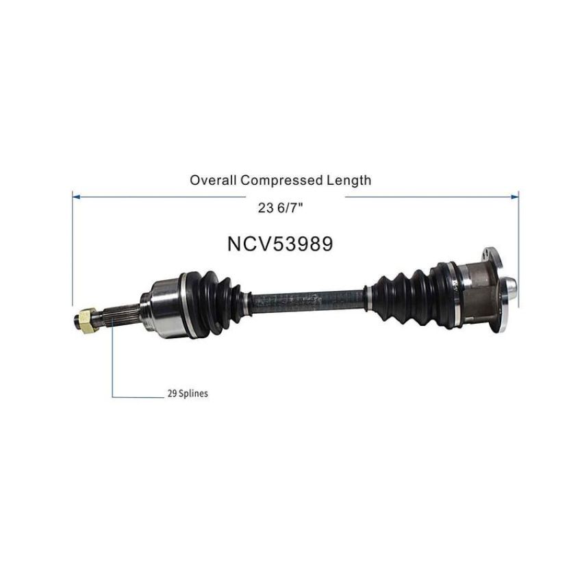 GSP NCV53989 90-98 Nissan 240SX CV Axle Assembly  - Rear Left