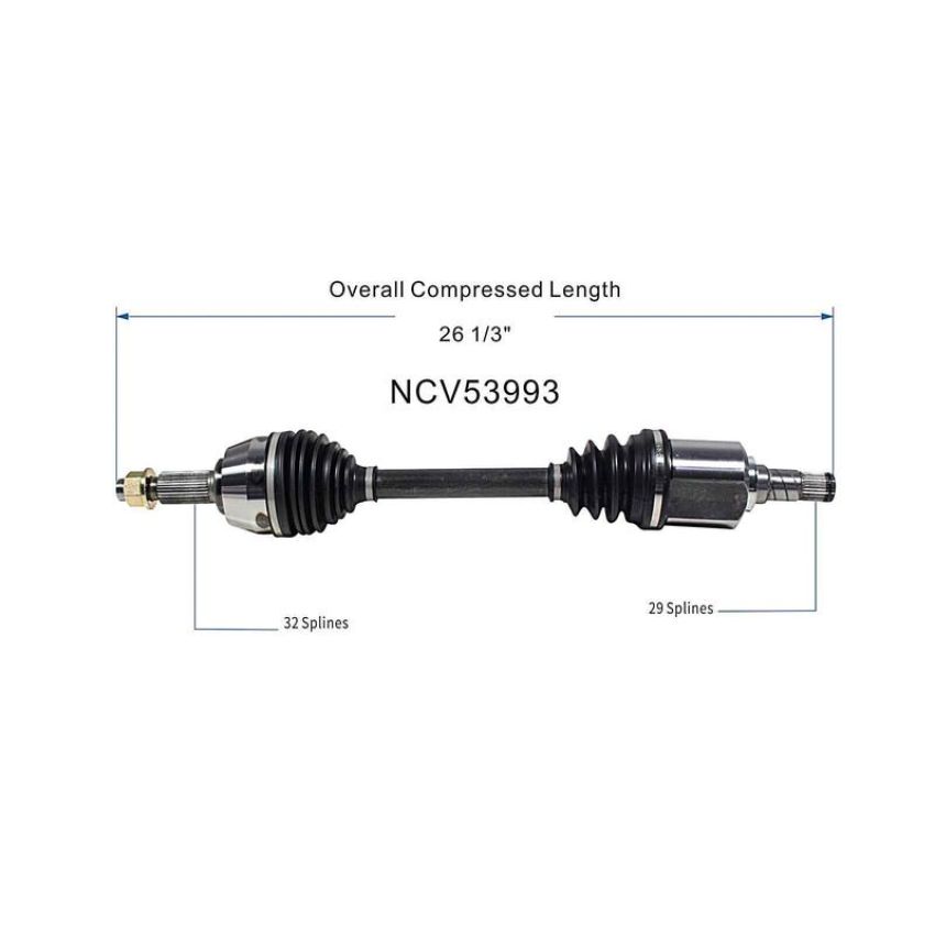 GSP NCV53993 09-14 Nissan Murano CV Axle Assembly  - Front Left