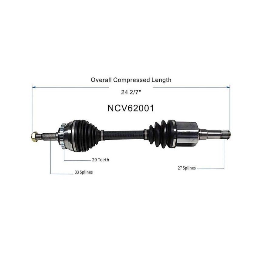 GSP NCV62001 99-01 Saab 9-5 CV Axle Assembly  - Front