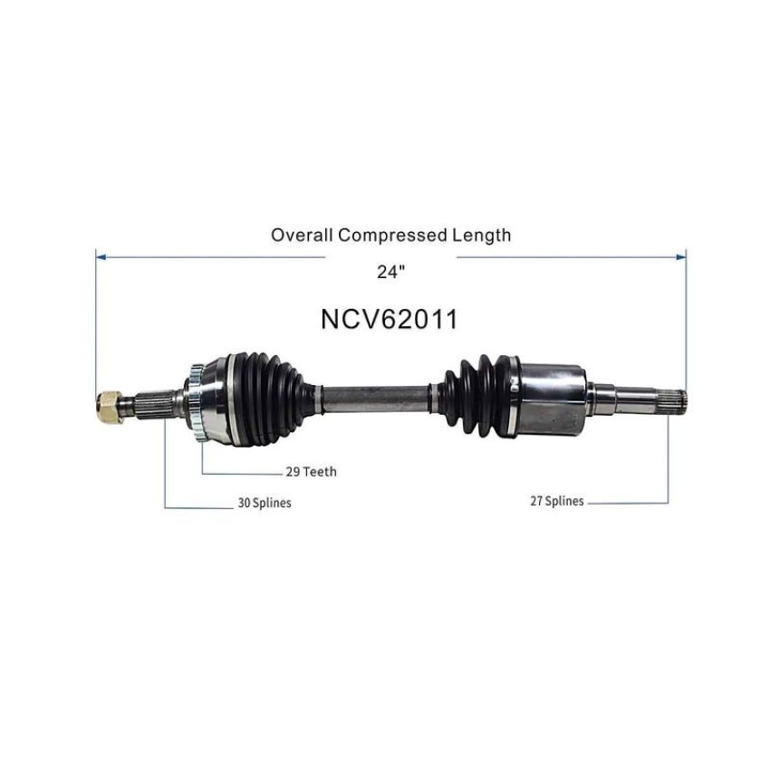 GSP NCV62011 02-09 Saab 9-5 CV Axle Assembly  - Front