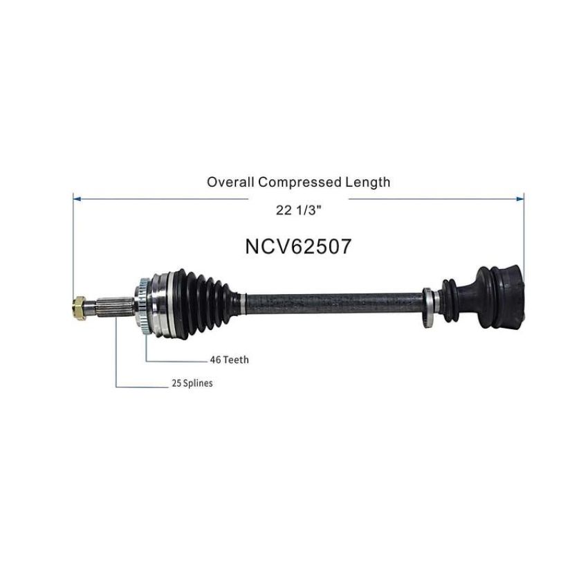 GSP NCV62507 81-94 Saab 900 CV Axle Assembly  - Front Left