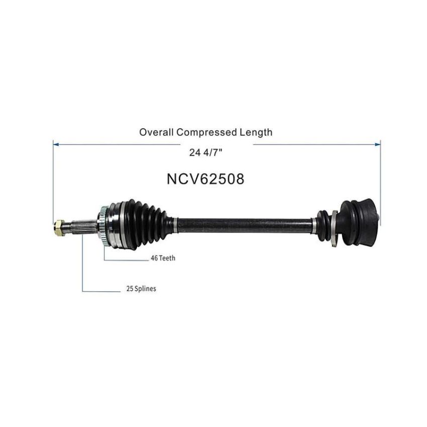 GSP NCV62508 81-94 Saab 900 (Convertible/Hatchback) CV Axle Assembly  - Front Right