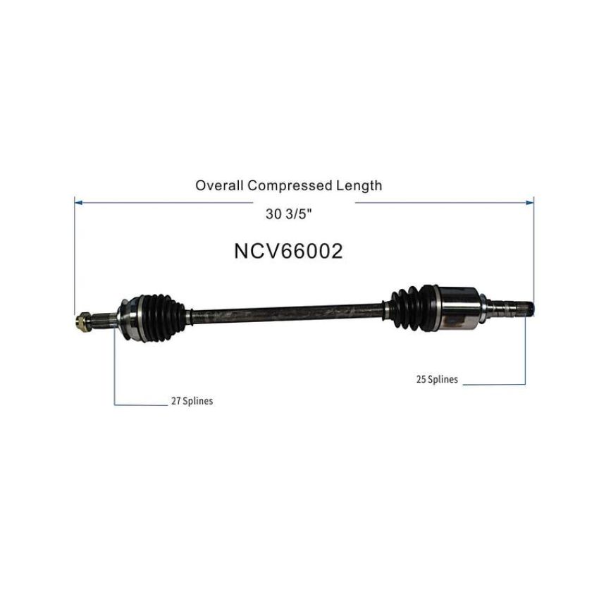 GSP NCV66002 Subaru CV Axle Assembly  - Front