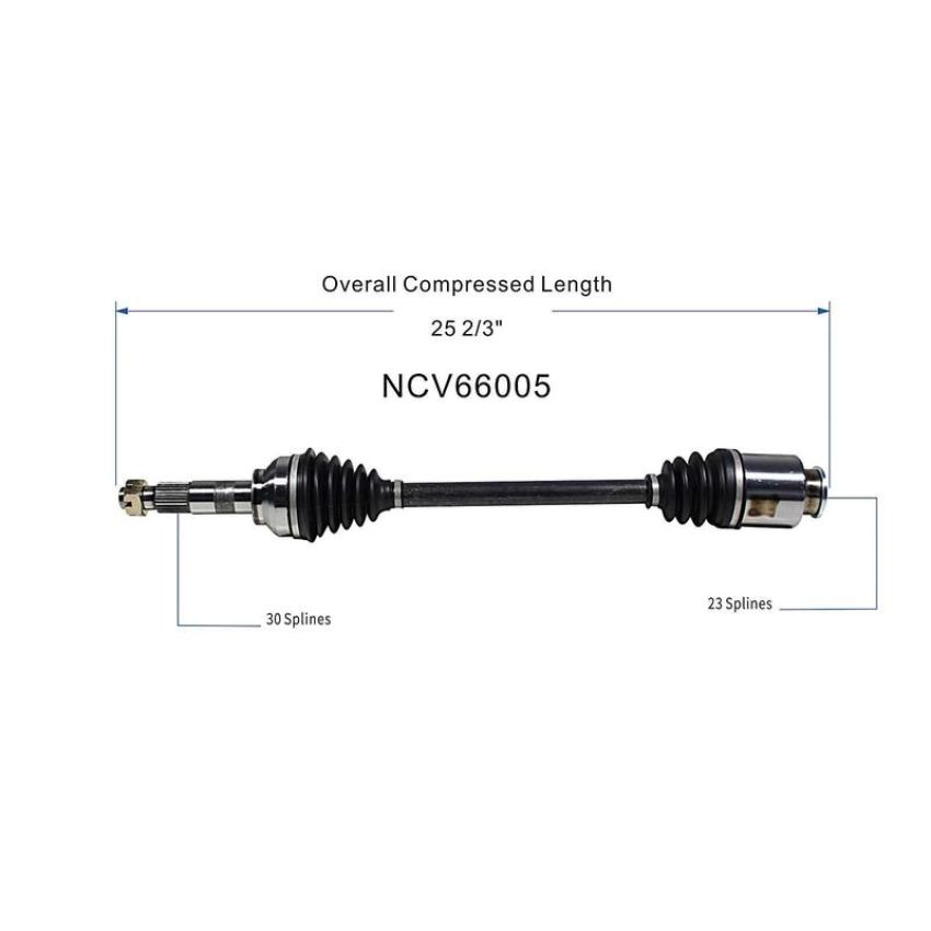 GSP NCV66005 Subaru (Hatchback/Sedan/Wagon) CV Axle Assembly  - Front