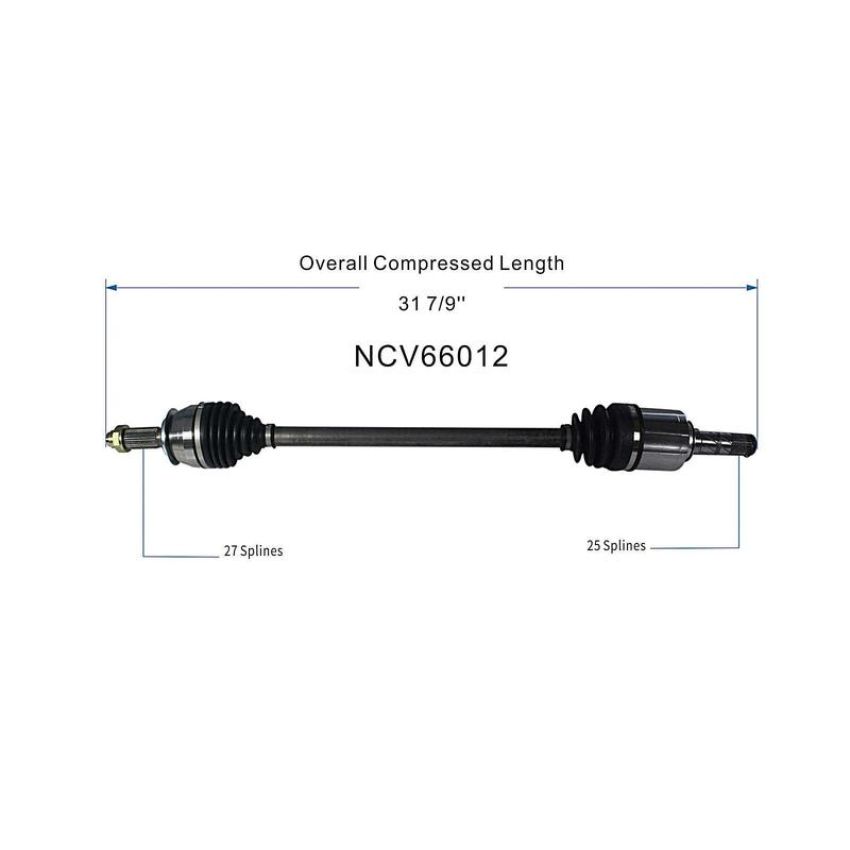GSP NCV66012 Subaru CV Axle Assembly  - Front