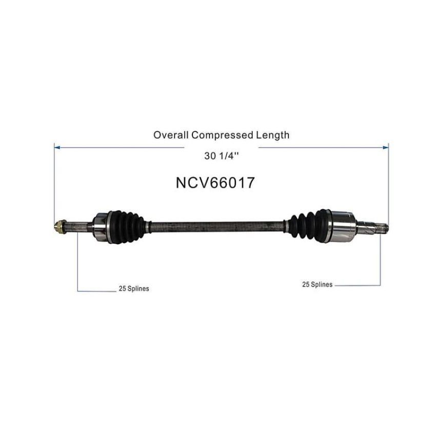 GSP NCV66017 Subaru CV Axle Assembly  - Rear