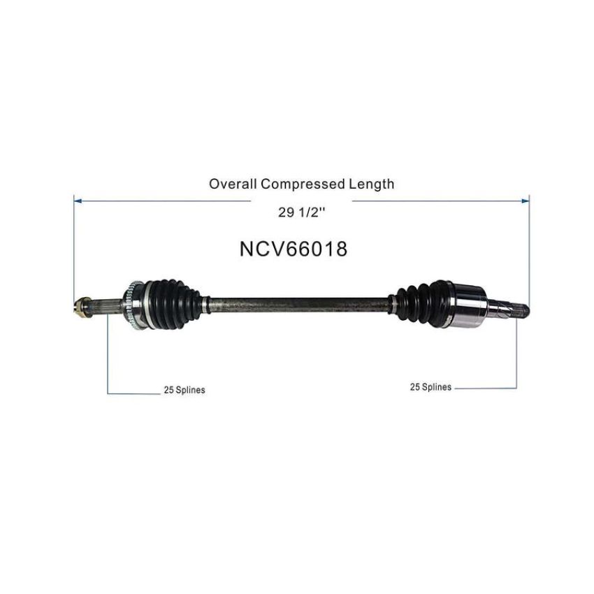 GSP NCV66018 Subaru (Sedan) CV Axle Assembly  - Rear Left