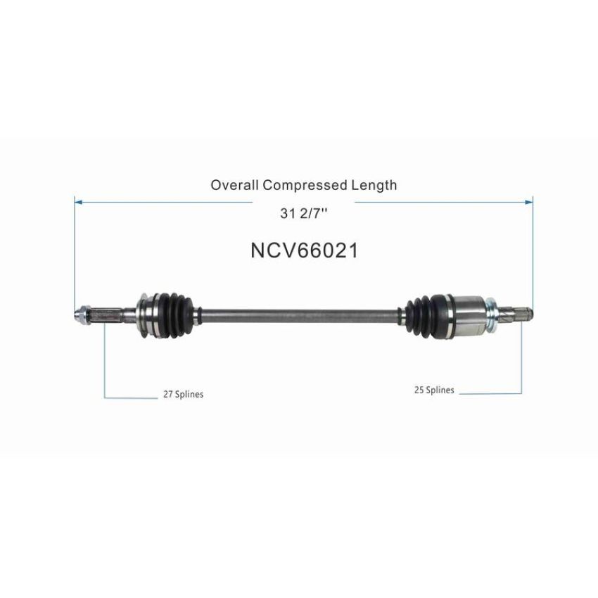 GSP NCV66021 Subaru CV Axle Assembly  - Rear