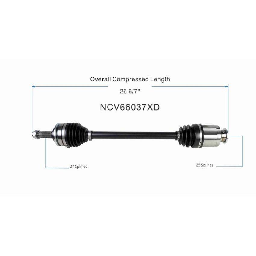 GSP NCV66037XD Subaru (1.8, 2.2, 2.5 - AWD) CV Axle Assembly  - Front