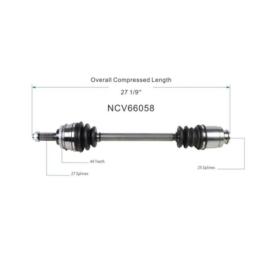 GSP NCV66058 2004 Subaru Impreza WRX STI (Sedan) CV Axle Assembly  - Front