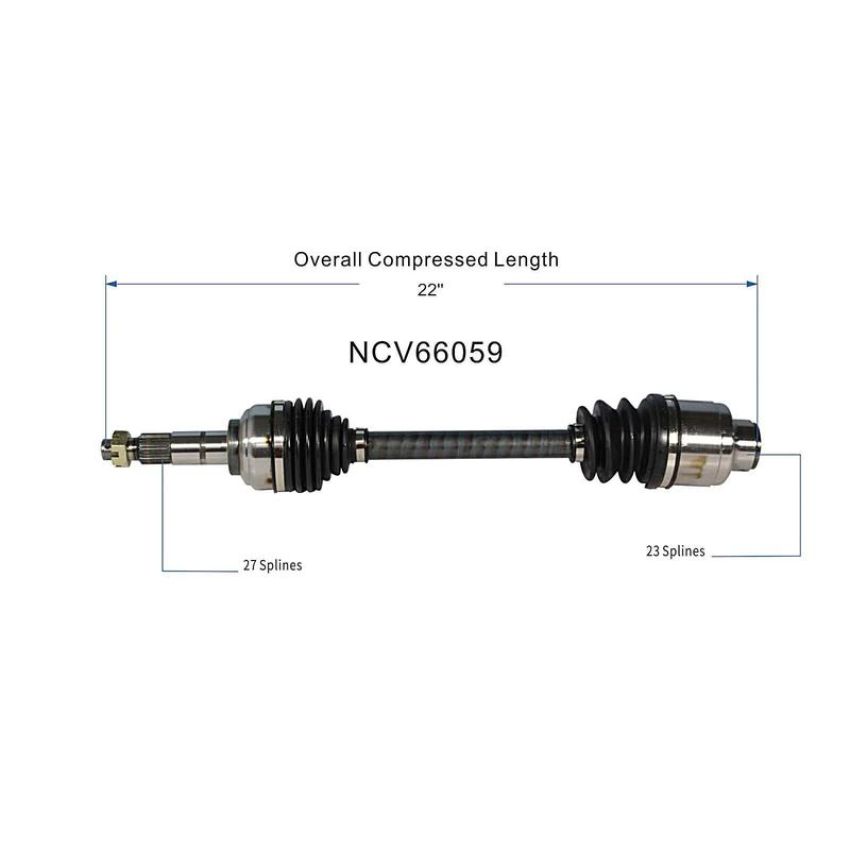 GSP NCV66059 89-94 Subaru Justy CV Axle Assembly  - Front