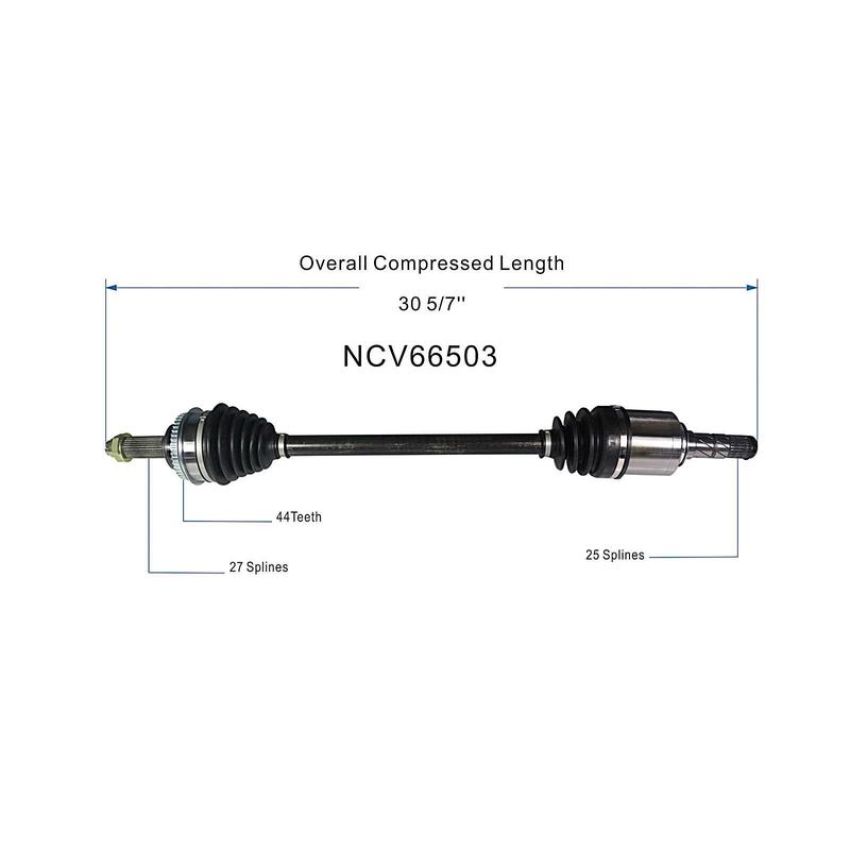 GSP NCV66503 Subaru (Sedan/Wagon) CV Axle Assembly  - Front