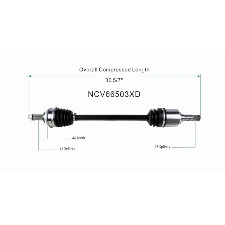 GSP NCV66503XD Subaru (Sedan/Wagon) CV Axle Assembly  - Front