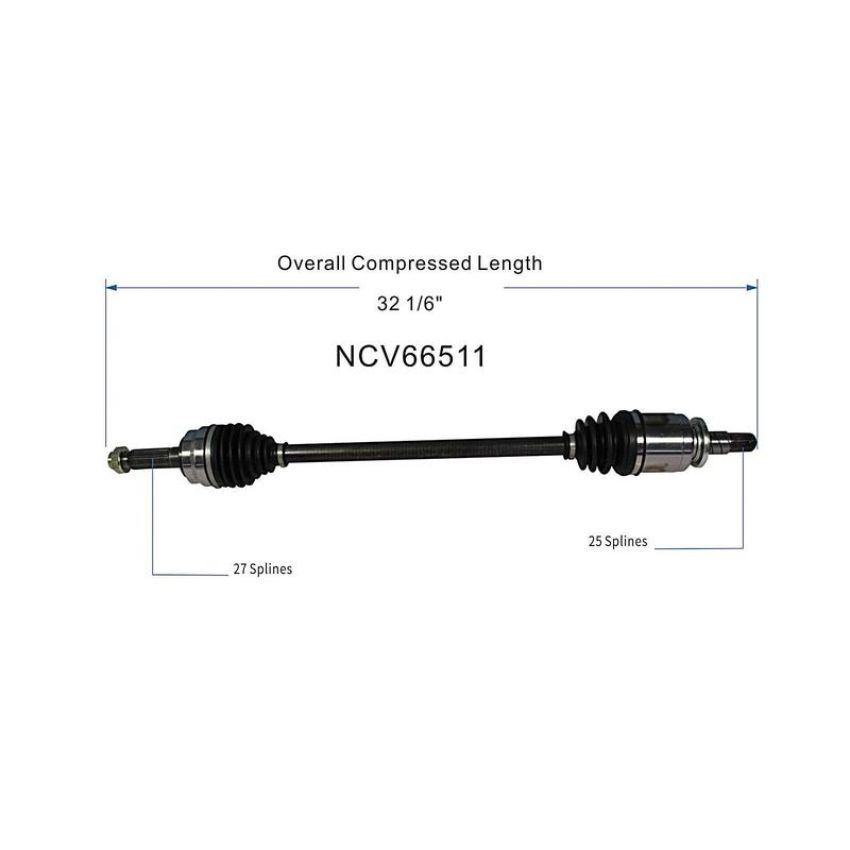 GSP NCV66511 Subaru CV Axle Assembly  - Rear