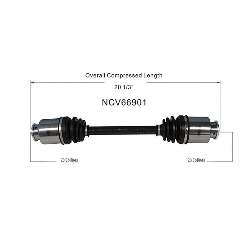 GSP NCV66901 Subaru (Coupe/Sedan/Wagon - 4WD) CV Axle Assembly  - Rear