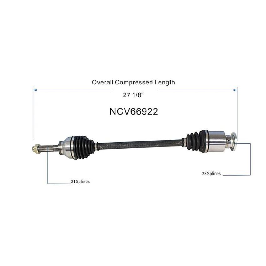 GSP NCV66922 90-94 Subaru Legacy (AWD) CV Axle Assembly  - Rear Right