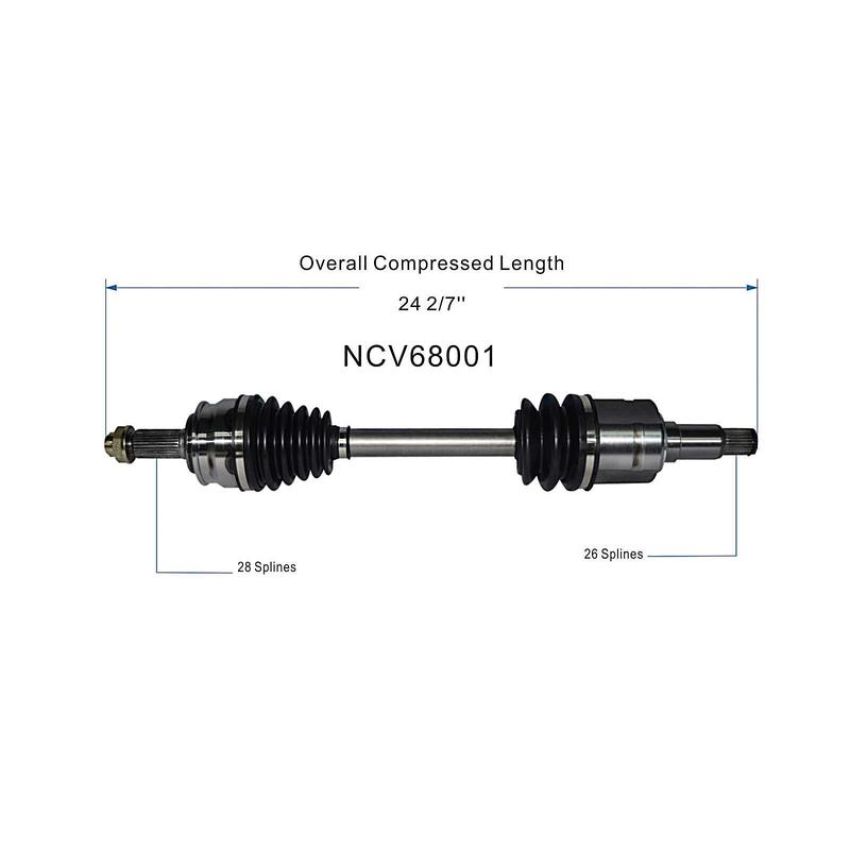 GSP NCV68001 06-13 Suzuki Grand Vitara CV Axle Assembly  - Front Right